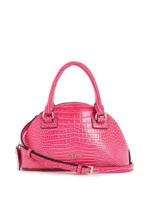 GUESS Shilah Small Dome Women's Crossbodies Fuchsia | UK6935OEJ