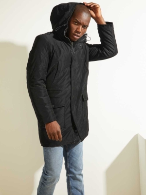 GUESS Softshell Utility Men's Parka Jackets Black | UK9587NTC