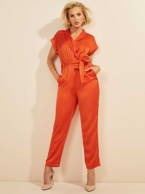 GUESS Sophie Women's Jumpsuits Orange | UK0781MAU