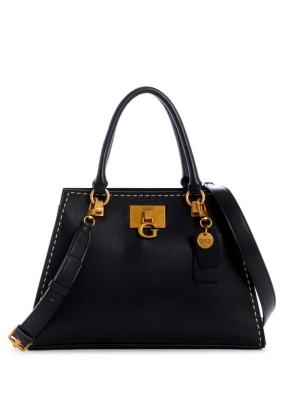 GUESS Stephi Girlfriend Women's Satchels Black | UK2715MQA