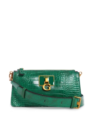 GUESS Stephi Mini Women's Crossbodies Green | UK5472GTL