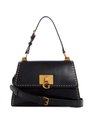 GUESS Stephi Top-Handle Women's Shoulder Bags Black | UK7102DWI