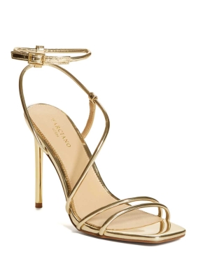 GUESS Strappy Cord Heeled Women's Heels Sandals Gold | UK6745SME