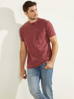 GUESS Sueded Jersey Men's T-Shirts Multicolor | UK5231LKX