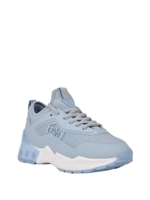 GUESS Teckie Quattro G Women's Sneakers Light Blue | UK2746CDY