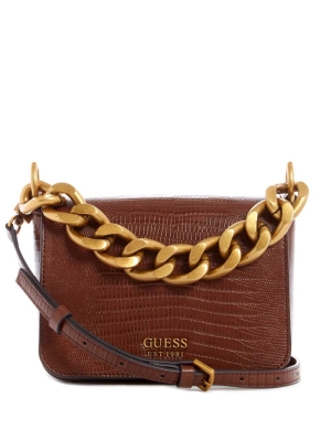 GUESS Tullia Mini Women's Crossbodies Black Brown | UK1289WTI