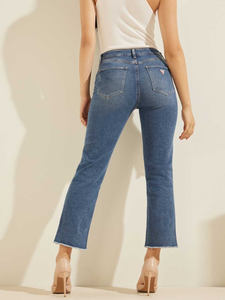 GUESS 1981 Ankle Straight Women's Jeans Wash | UK5430IRY