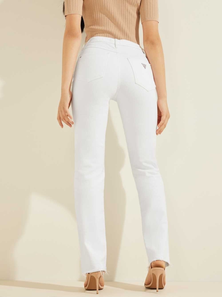 GUESS 1981 Straight Women's Jeans White Multicolor | UK5704YBC