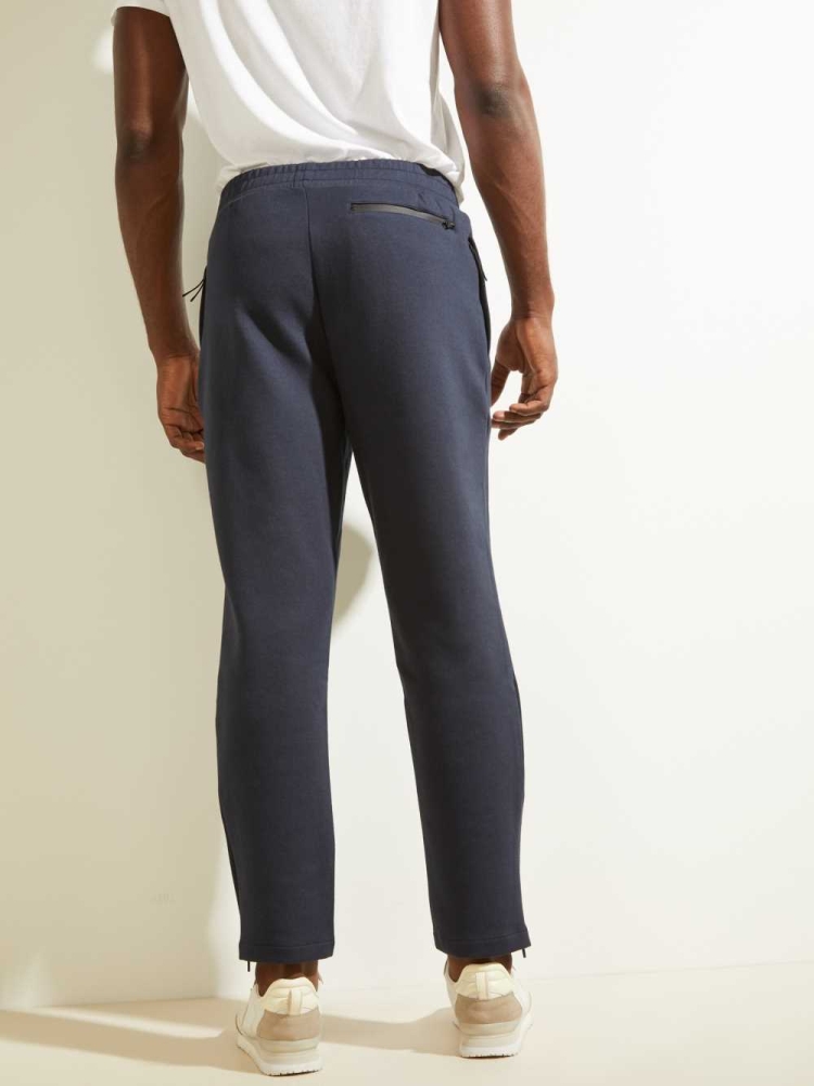 GUESS Abbot Men's Pants Dark Blue | UK4120MFX