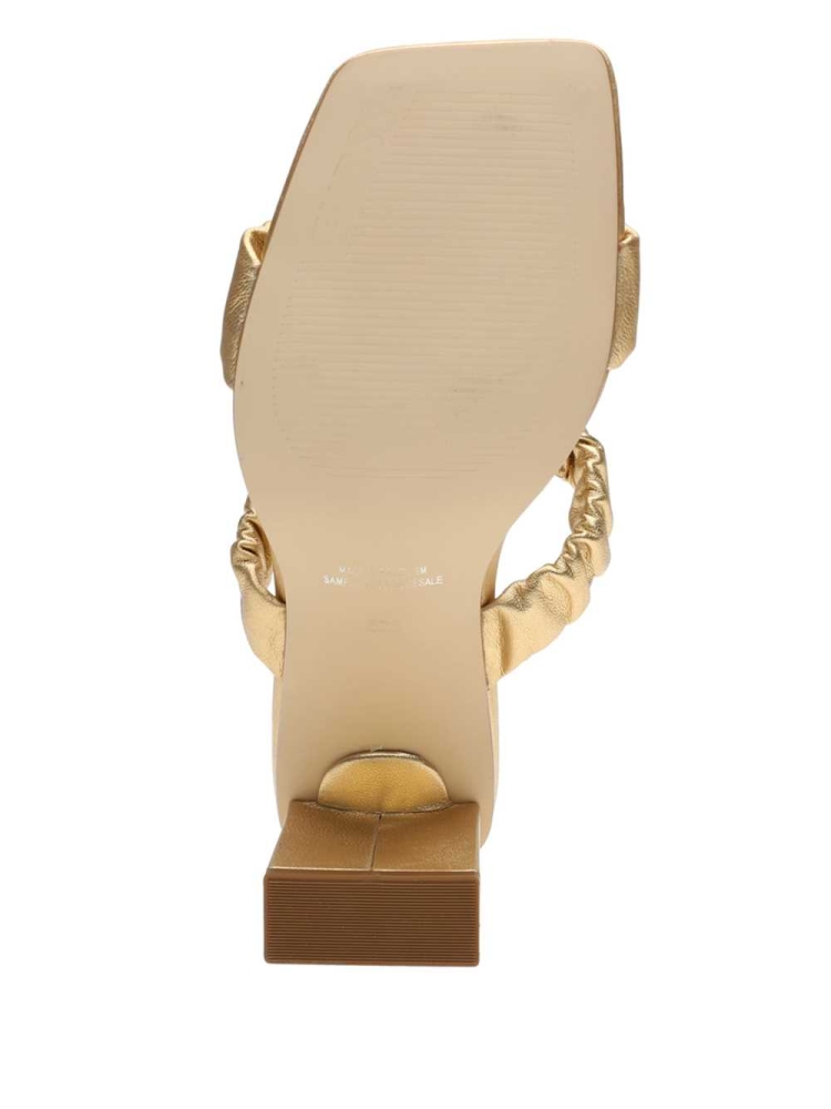 GUESS Aindrea Heeled Mules Women's Heels Shoes Gold | UK5937TZI