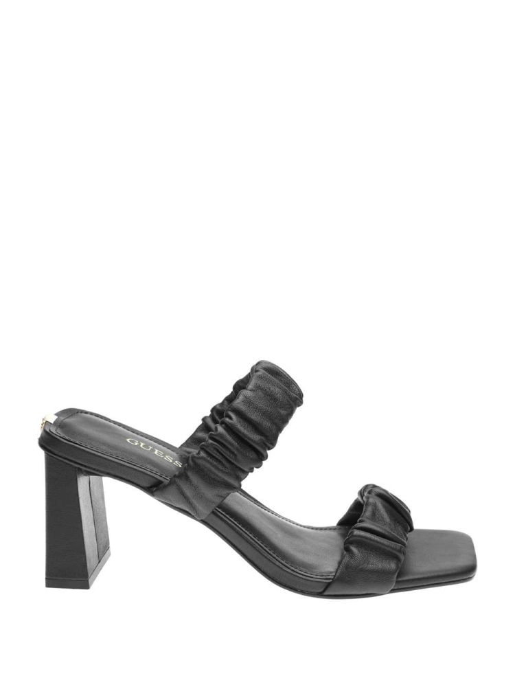 GUESS Aindrea Heeled Mules Women's Heels Shoes Black | UK9107OZT