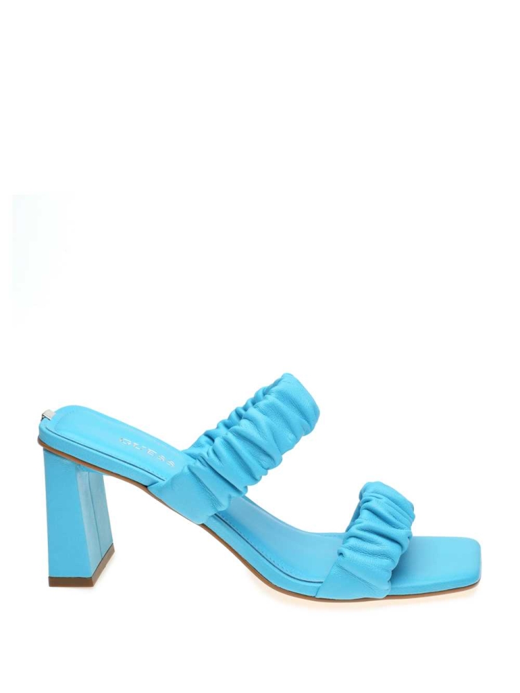 GUESS Aindrea Heeled Mules Women's Heels Shoes Blue | UK9287XVS