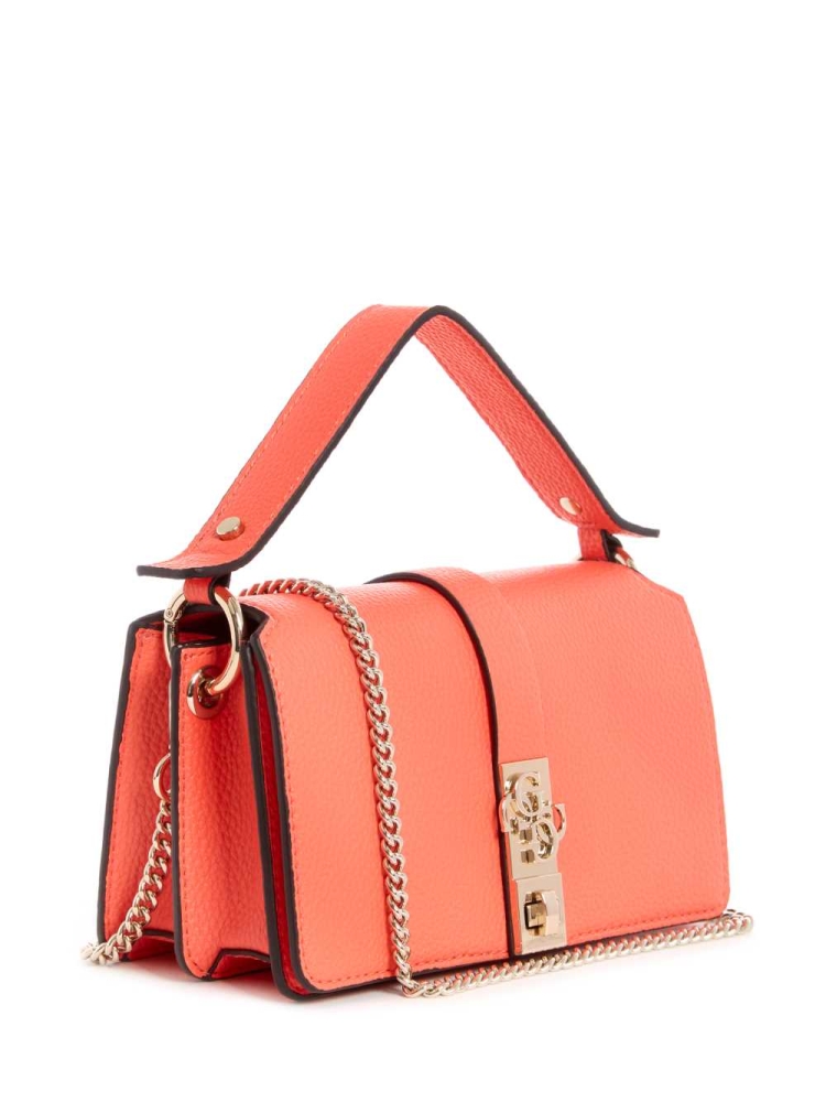 GUESS Albury Mini Women's Crossbodies Coral | UK9413RMP