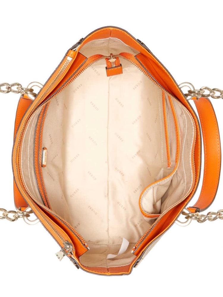 GUESS Alisa Society Women's Totes Orange | UK5468EBP