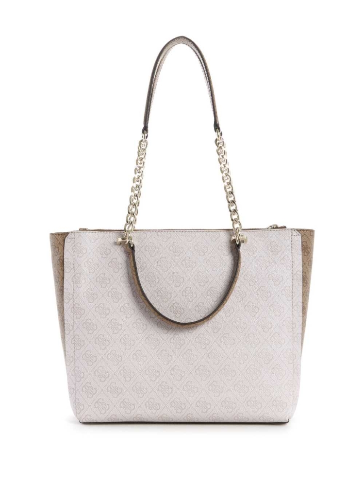 GUESS Alisa Society Women's Totes Silver | UK8935KNR