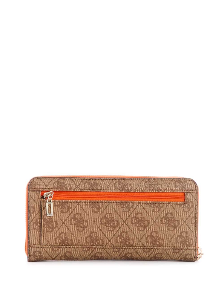 GUESS Alisa Zip-Around Women's Wallets Orange | UK5876HAK