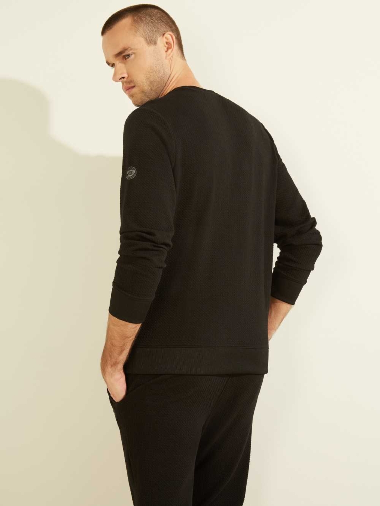 GUESS Alpine Performance Men's Sweatshirt Black | UK0275ZKW