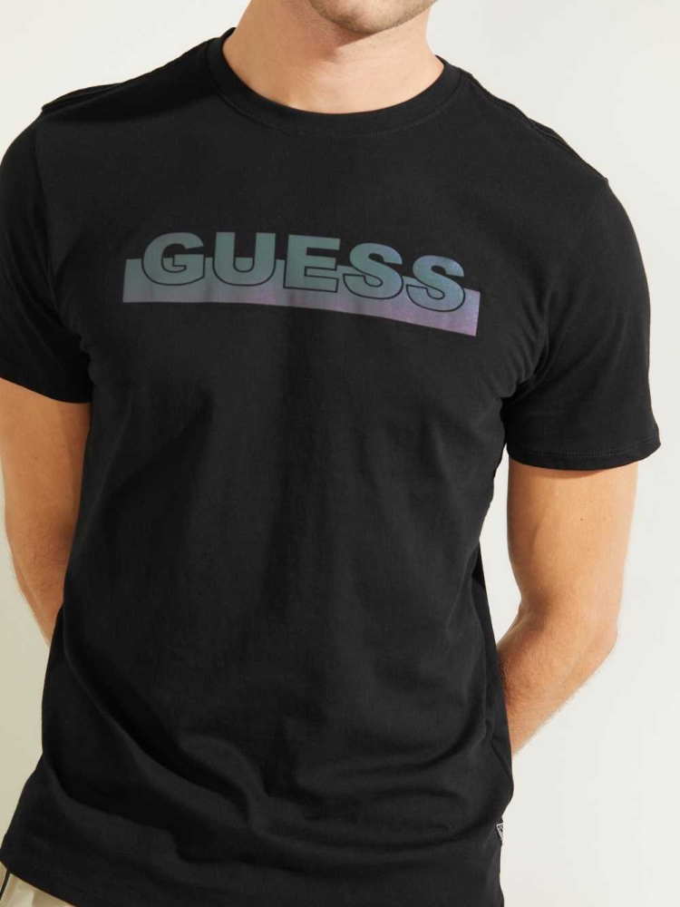 GUESS Apex Men's T-Shirts Black | UK6793TMX