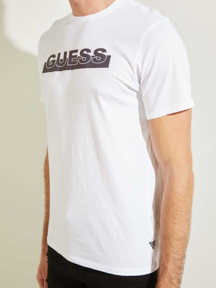 GUESS Apex Men's T-Shirts White | UK6910XGY