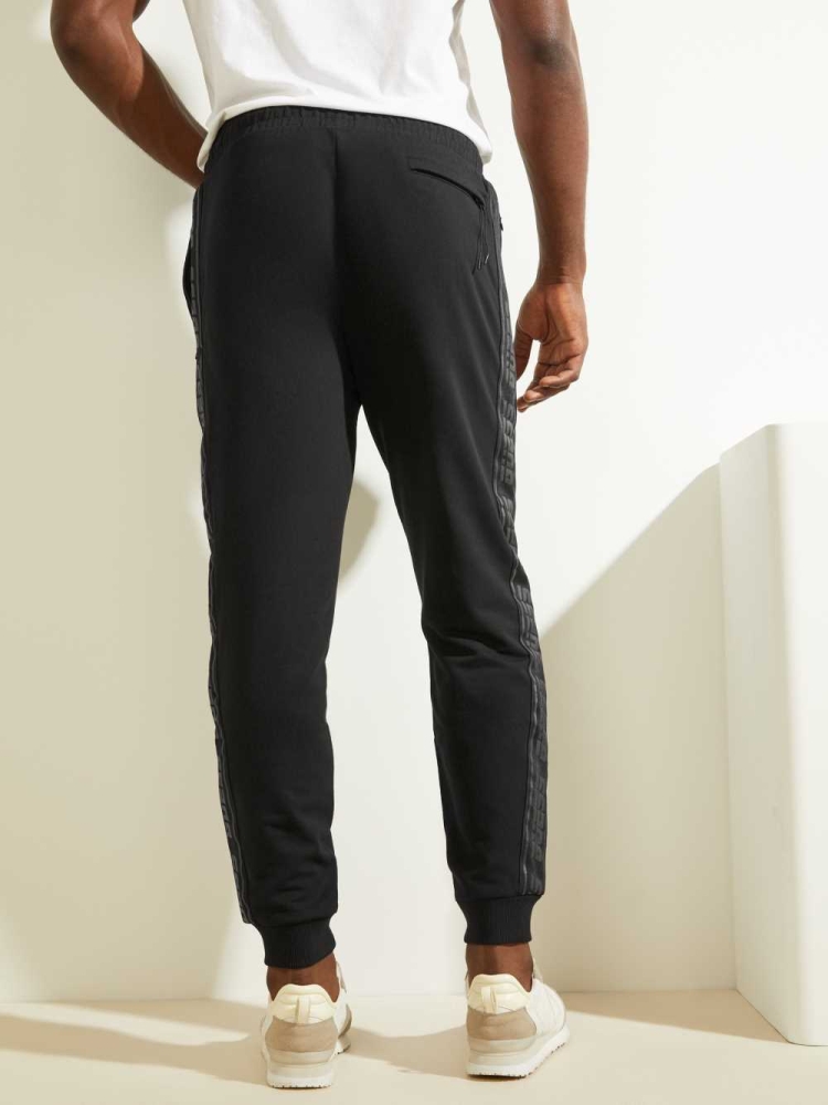 GUESS Arlo Logo Men's Joggers Black | UK9164ETU