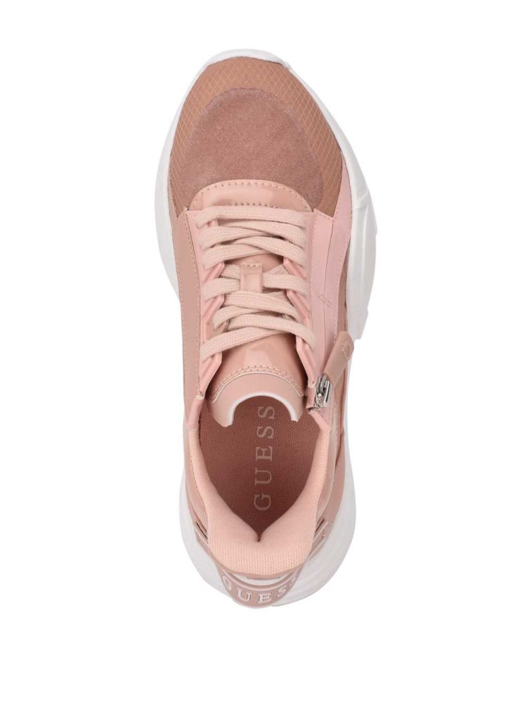 GUESS Bailian Side-Zip Women's Sneakers Light Pink | UK1856TAC