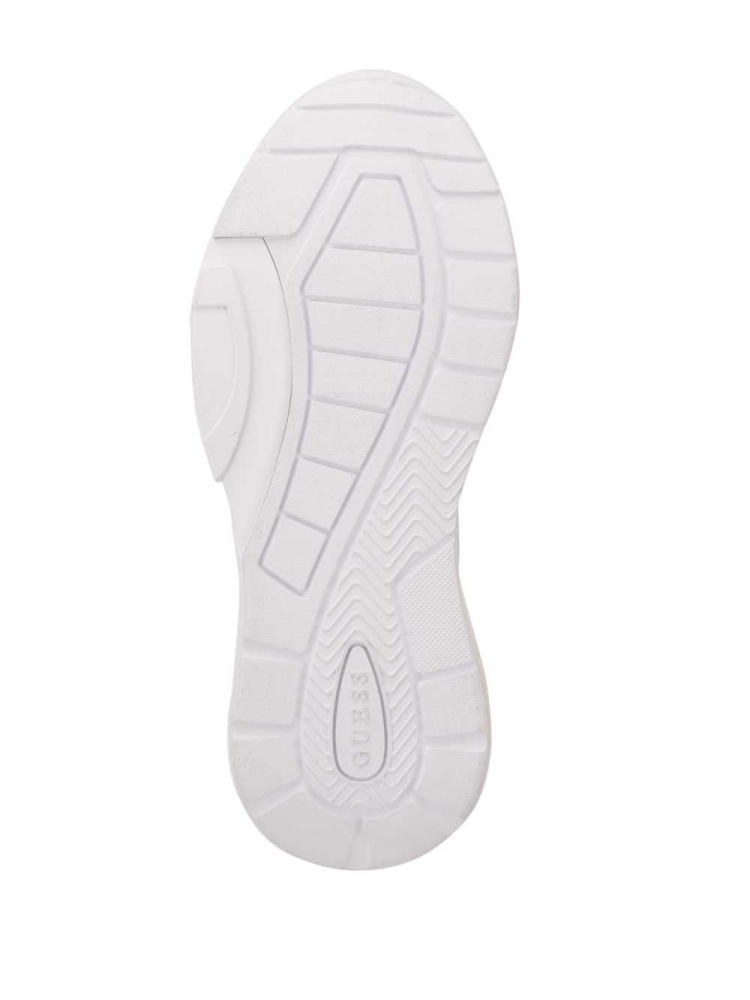 GUESS Bailian Side-Zip Women's Sneakers White | UK7120DGV