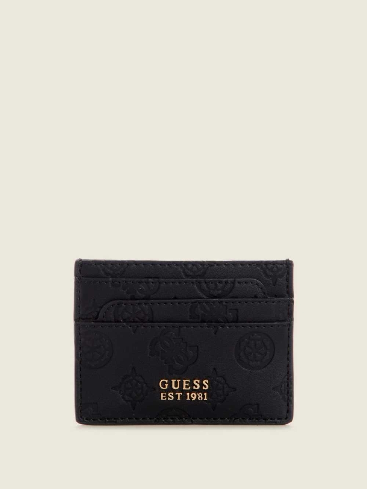 GUESS Bea Card Holder Women\'s Wallets Black | UK2935KHW