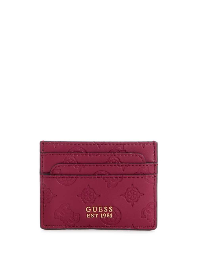 GUESS Bea Card Holder Women\'s Wallets Brown | UK4035CHQ