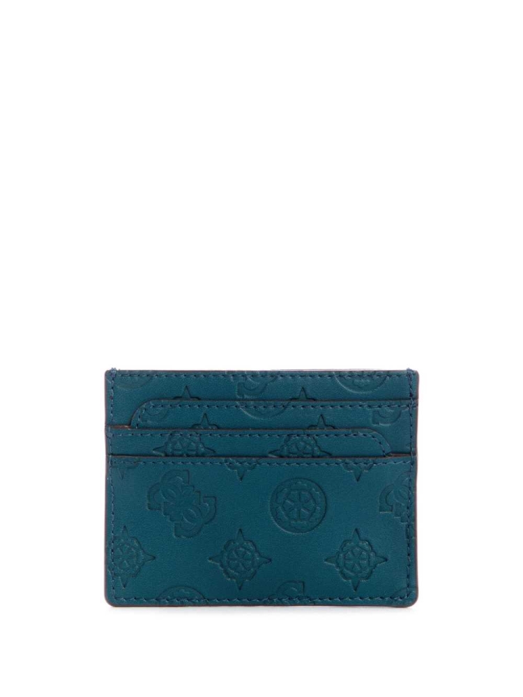 GUESS Bea Card Holder Women's Wallets Deep Green | UK2583WGL