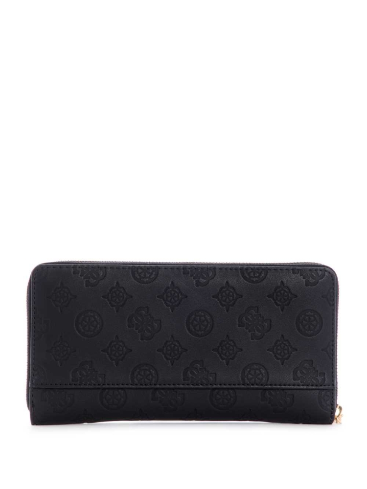 GUESS Bea Check Organizer Women's Wallets Black | UK7394NVC