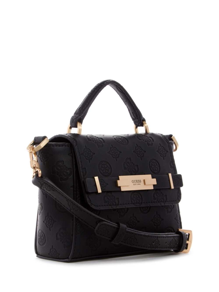 GUESS Bea Mini Top Handle Women's Crossbodies Black | UK4958IFU