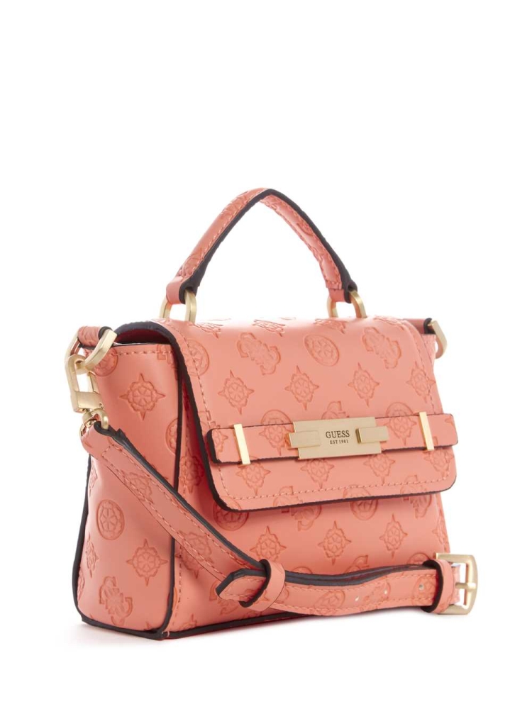 GUESS Bea Mini Top Handle Women's Crossbodies Coral | UK7029GSR