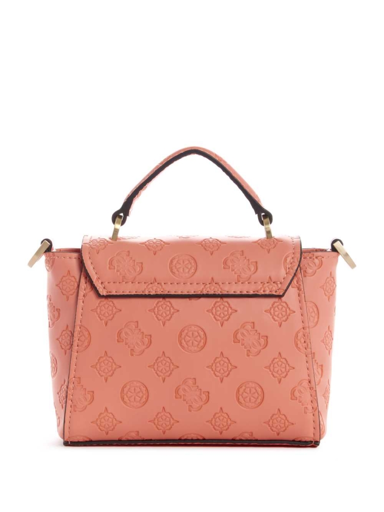 GUESS Bea Mini Top Handle Women's Crossbodies Coral | UK7029GSR