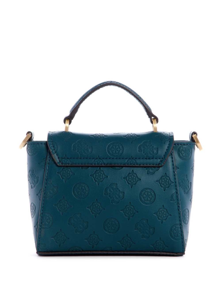 GUESS Bea Mini Top Handle Women's Crossbodies Deep Green | UK7203ISK