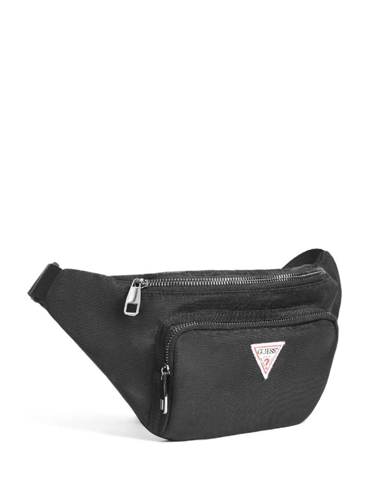 GUESS Canvas Fanny Pack Women's Crossbodies Black | UK9086LVH