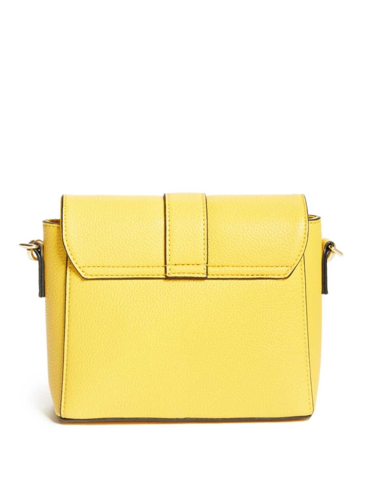 GUESS Cara Buckle Women's Crossbodies Yellow | UK5023FVE