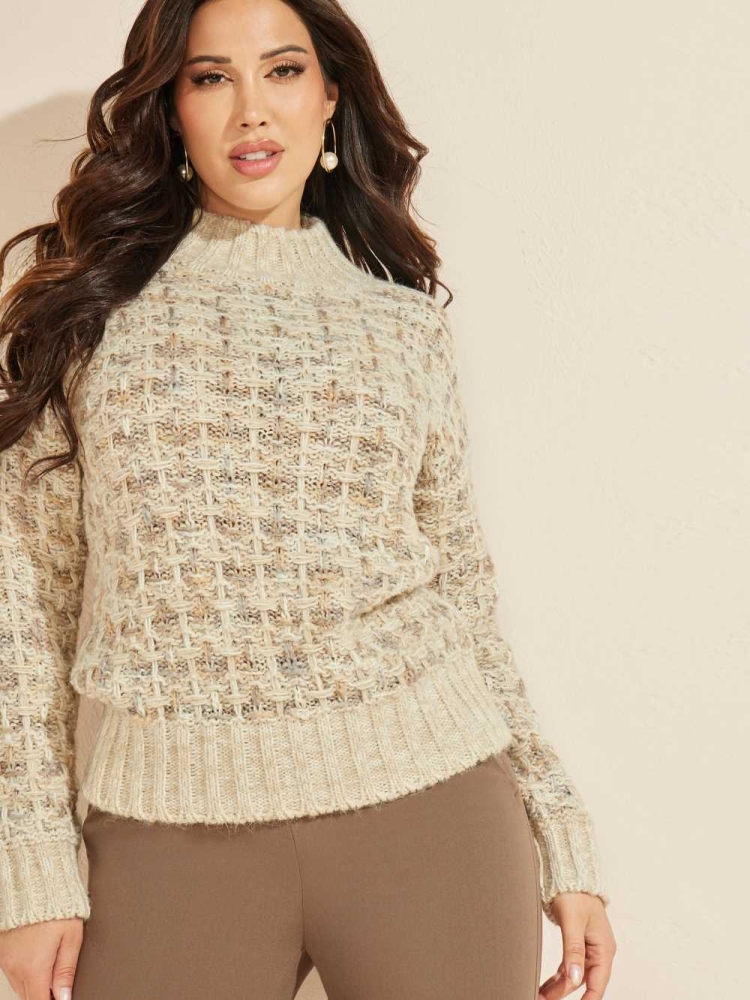 GUESS Cecilia Women's Sweaters Khaki Brown | UK9308VYN