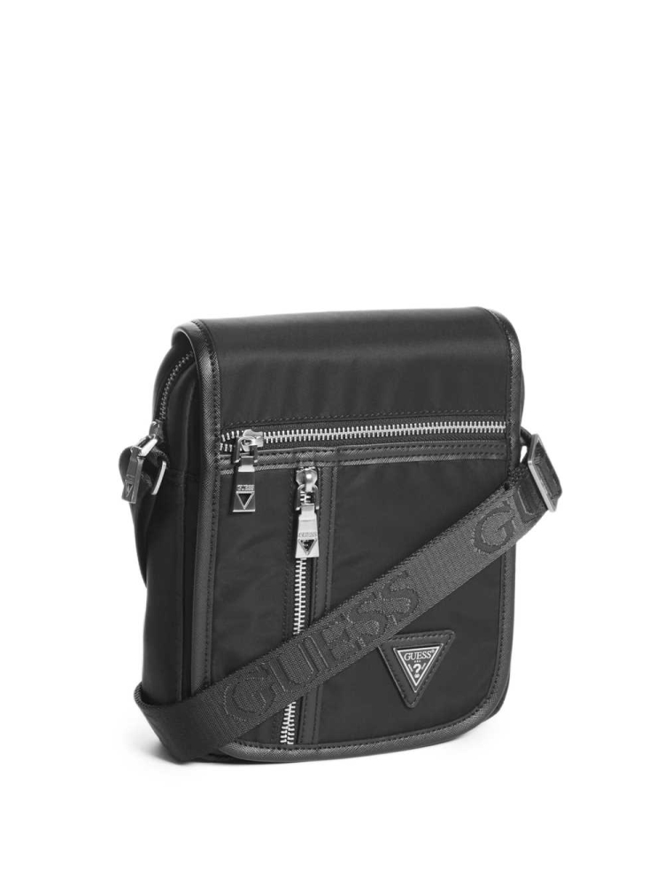 GUESS Certosa Flap Women's Crossbodies Black | UK3584RYZ