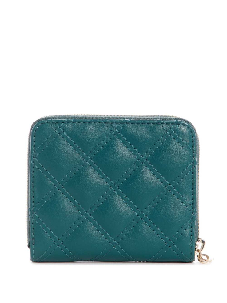 GUESS Cessily Quilted Small Zip-Around Women's Wallets Grey Wash | UK8620ECB