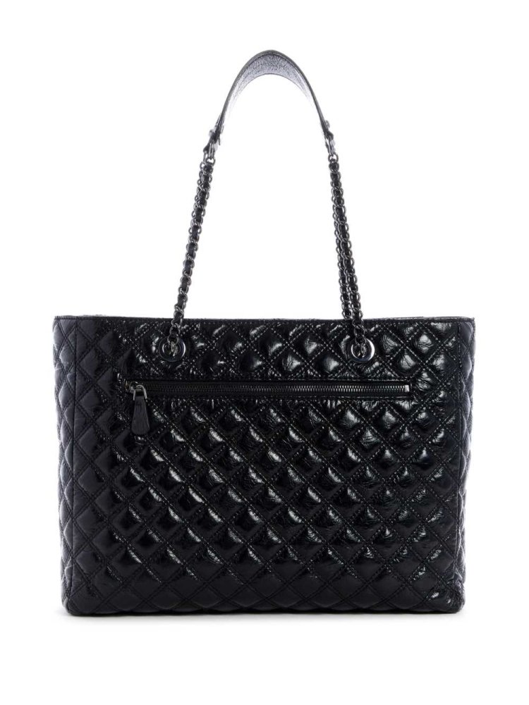 GUESS Cessily Quilted Women's Totes Black | UK2670UMC