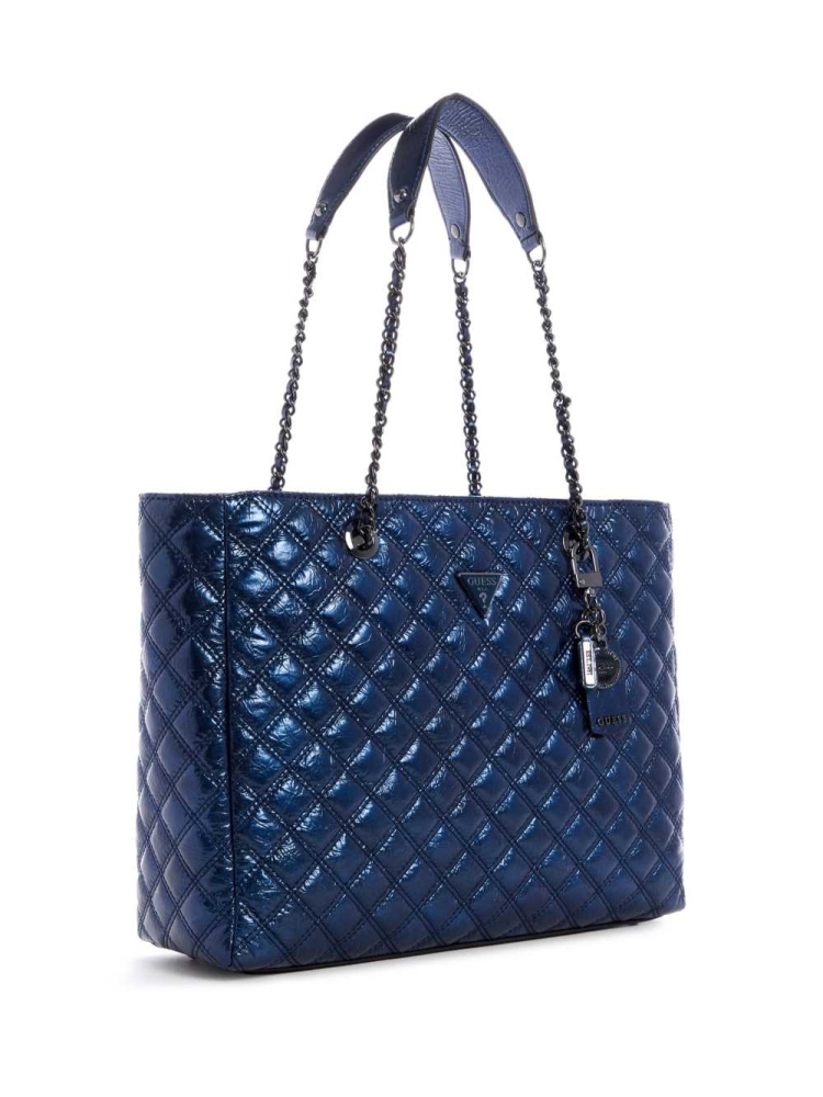 GUESS Cessily Quilted Women's Totes Yellow | UK0543ZGV