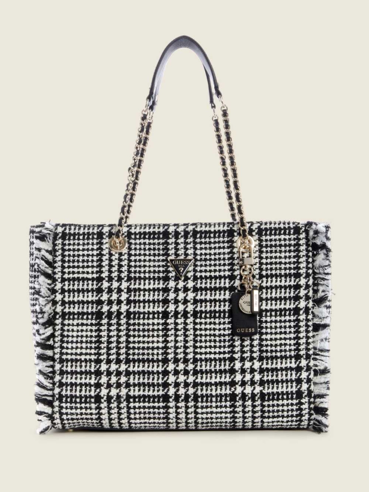 GUESS Cessily Tweed Women\'s Totes Wash | UK1964VWM