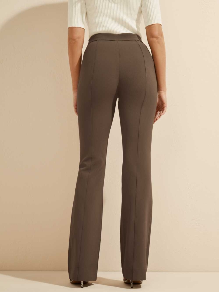 GUESS Chloe Women's Pants Coffee | UK1360VOM