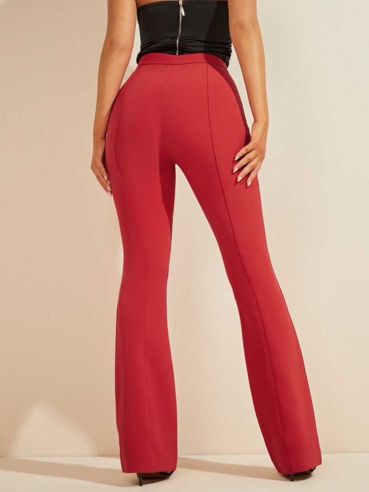 GUESS Chloe Women's Pants Red | UK7316IGT