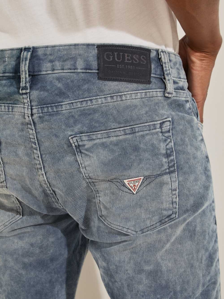 GUESS Chris Super Skinny Men's Jeans Blue | UK8176HDL