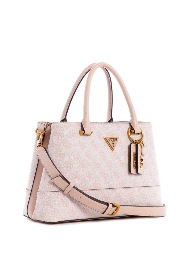 GUESS Cordelia Logo Luxury Women's Satchels Pink White | UK3162LMH