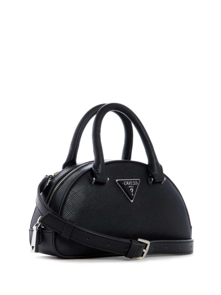 GUESS Cordelia Mini Dome Women's Satchels Black | UK7581SAR