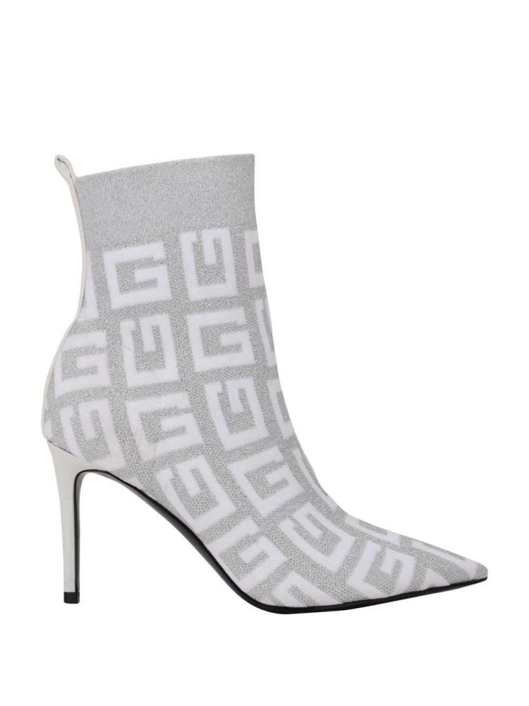 GUESS Dallyca G-Logo Sock Women's Booties Silver | UK6921XTC