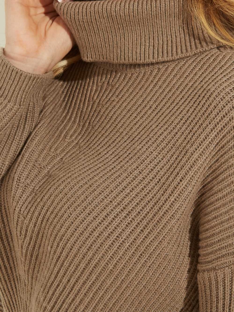 GUESS Doni Turtleneck Women's Sweaters Khaki | UK3084ANI