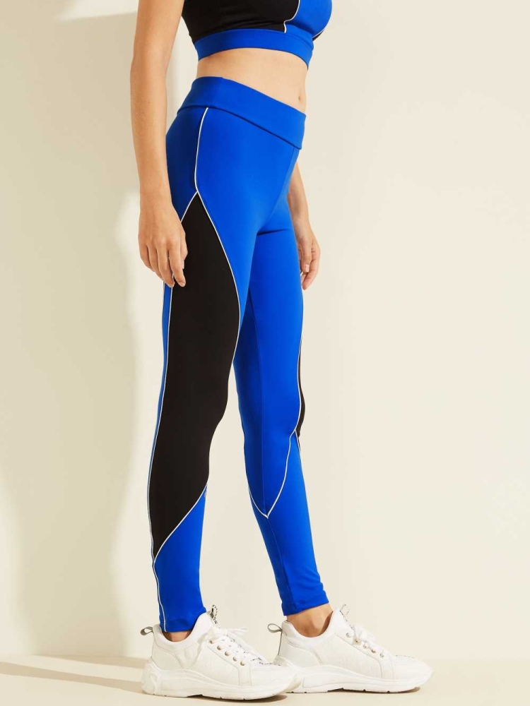 GUESS Doreen Women's Leggings Blue Black | UK6502RYK